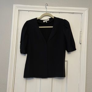 Frame | Button-up Silk Black Shirt